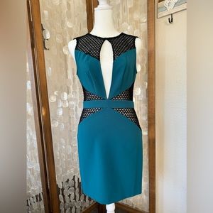 Dress by Michael Costello for REVOLVE size S Teal color BodyCon NWT